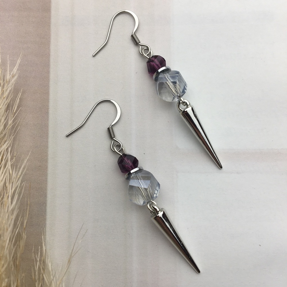 Handmade earrings spikes